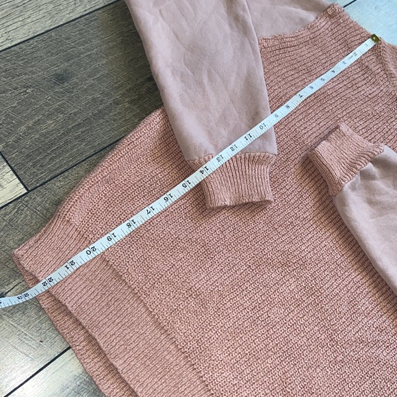 Bohme Contrast Sleeve Sweater - Pink - Picture 7 of 12
